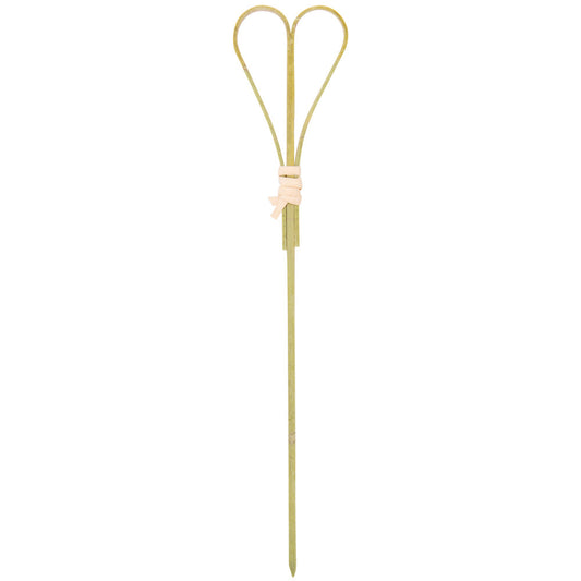 Bamboo Heart 6" Picks (100/Pack)
