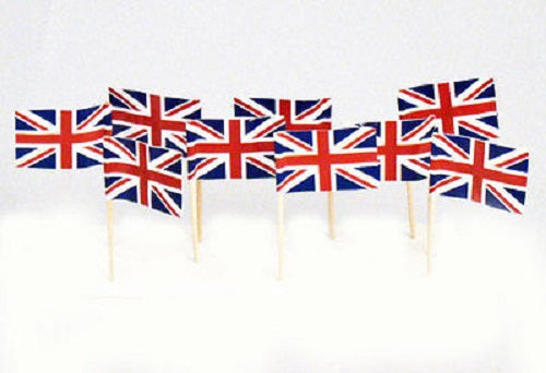 100 British Britain Flag Toothpicks