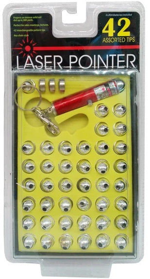 42-Head Keychain Laser Pointer Kit with Batteries Included