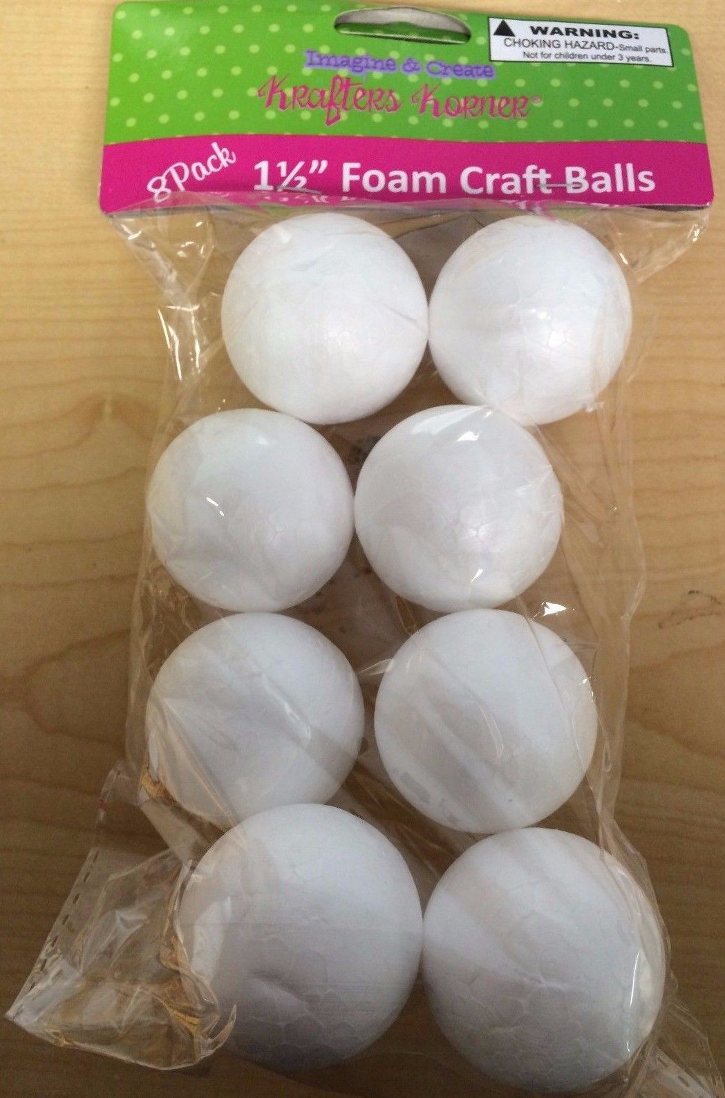 2X 8 Pack 1.5" Foam Craft Balls (16 balls)