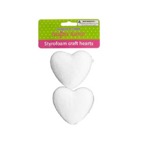 2 Pack 3" Foam Craft Hearts