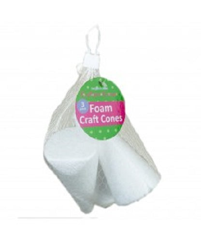 3 Pack Foam Craft Cones