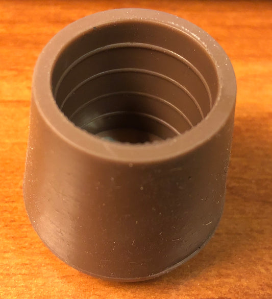 4 Rubber 7/8" Brown Chair Tips