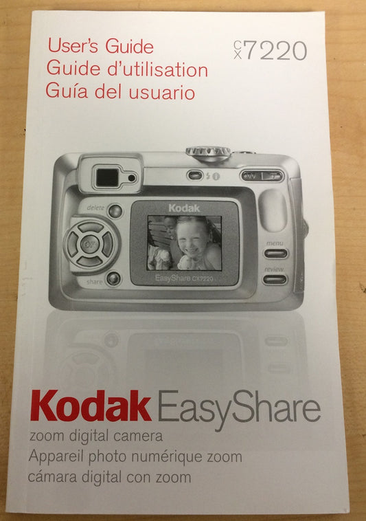 Kodak CX7220 Digital Camera Manual/User's Guide