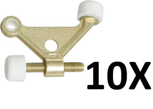 10X Stanley 57-1030 (DP57-1030) Hinge Pin Doorstops In Bright Brass