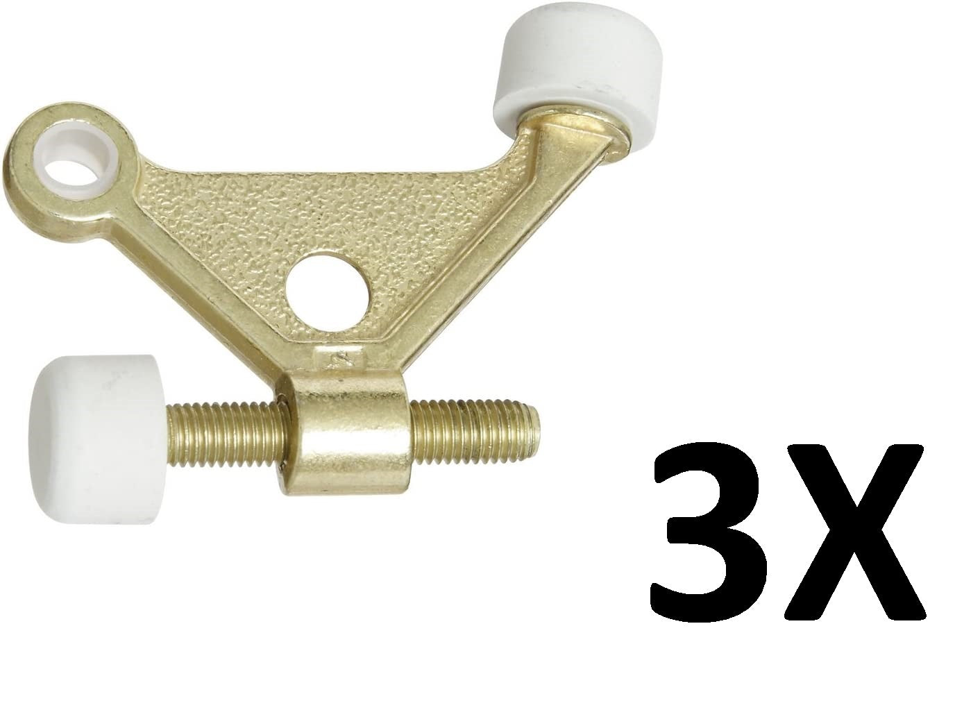 3X Stanley 57-1030 (DP57-1030) Hinge Pin Doorstops In Bright Brass