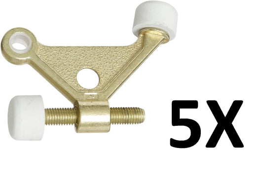 5X Stanley 57-1030 (DP57-1030) Hinge Pin Doorstops In Bright Brass