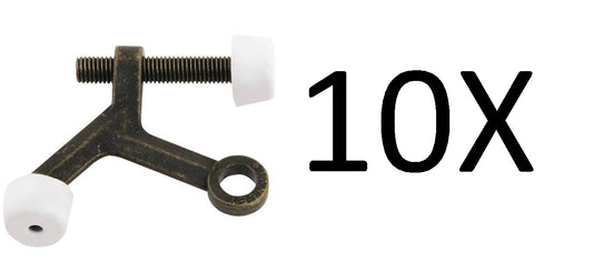 10X Stanley 57-1035 (DP57-1035) Hinge Pin Doorstops In Antique Brass