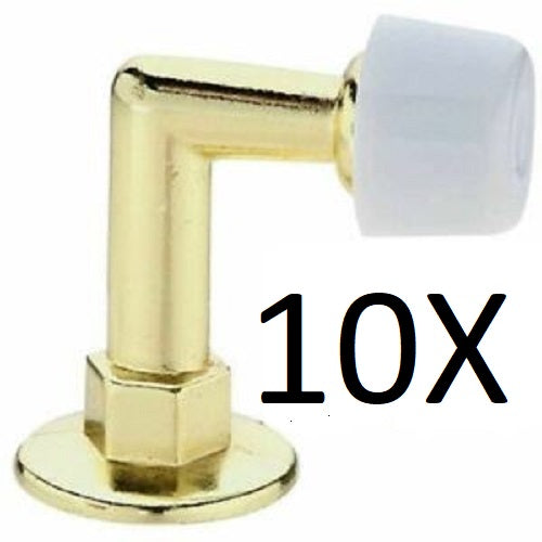 Stanley 57-1040 Floor Mount Doorstops Bright Brass (Set of 10)