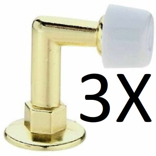 Stanley 57-1040 Floor Mount Doorstops Bright Brass (Set of 3)