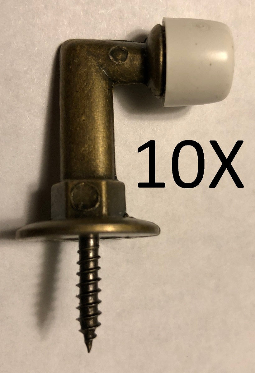 Stanley 57-1045 Floor Doorstops In Antique Brass (set of 10)