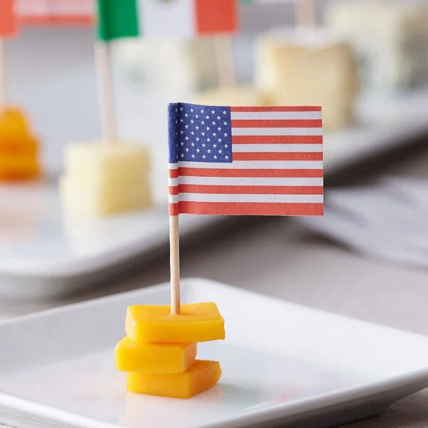 American Flag 2.5" Toothpicks (10x 100 ct packs)