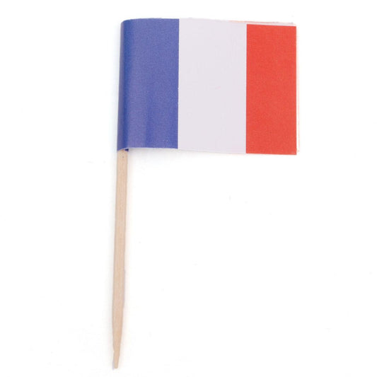 100 French France Flag Toothpicks