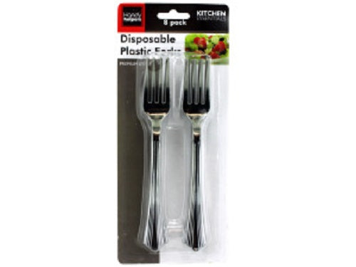 16 Disposable Faux Silverware Plastic Forks