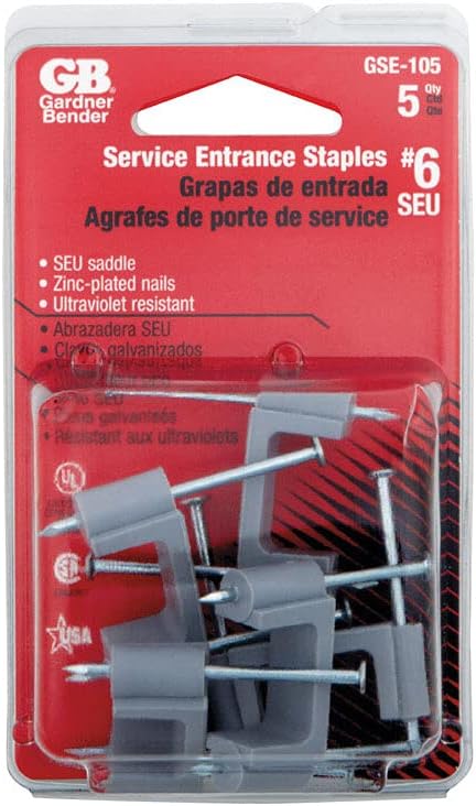 Gardner Bender GSE-105 Service Entrance Staples #6 SEU (5 Pk)