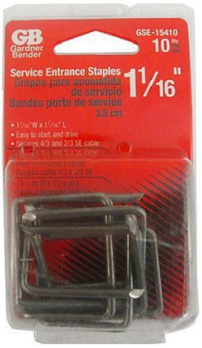 Gardner Bender GSE-15410 1-1/16" Inch Service Entrance Staples (10 Pk)
