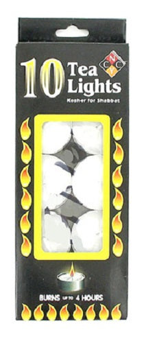 10 White Tea Light Candles