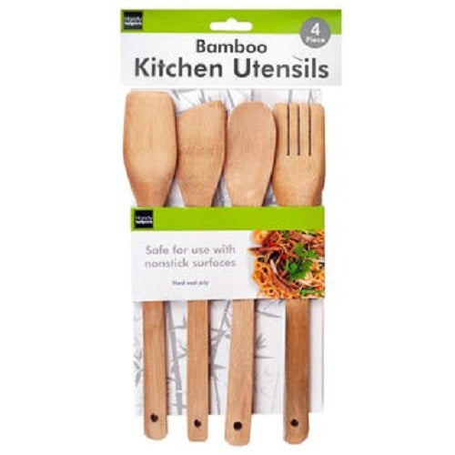 4 Piece Bamboo Tools Set