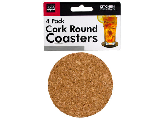 Round Cork Coasters 3.5 inch (Set of 4)