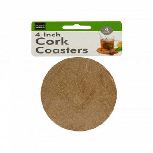 4" Round Cork Coasters (Set of 4)