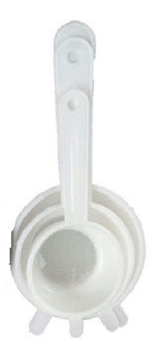 Set of Three Mesh Strainer Cups (White)