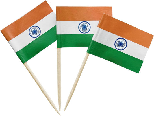 100 India Flag Toothpicks