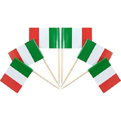 200 Italian Italy Flag 2.5" Mini-toothpicks (2x 100 ct packs)