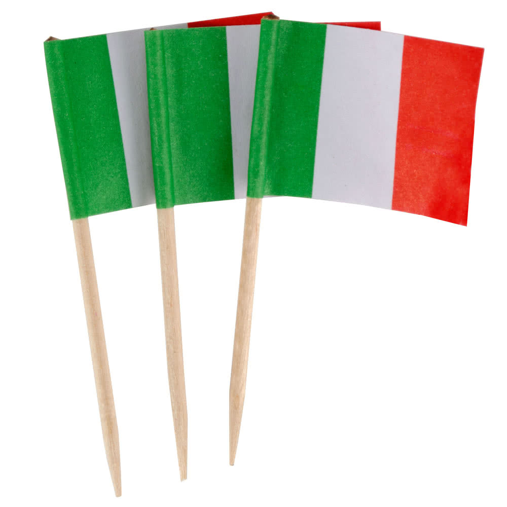 100 Italian Italy Flag Toothpicks