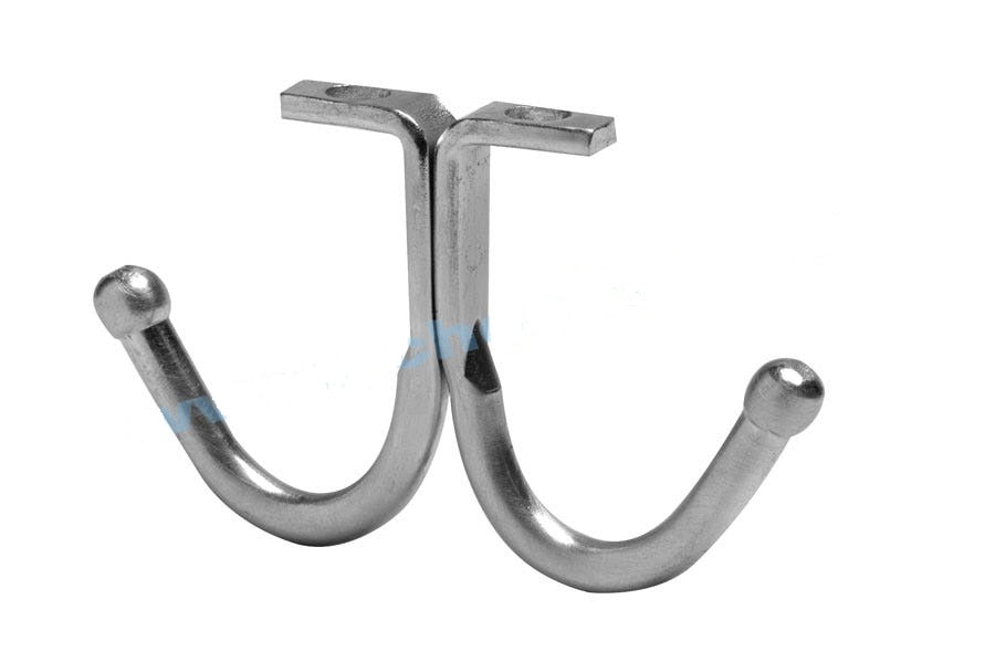 Heavy Duty Double Prong Ceiling Coat Hook for Lockers