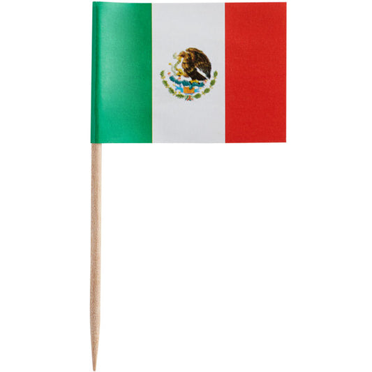 500 Mexico Mexican Flag 2.5" Mini-toothpicks (5x 100 ct packs)