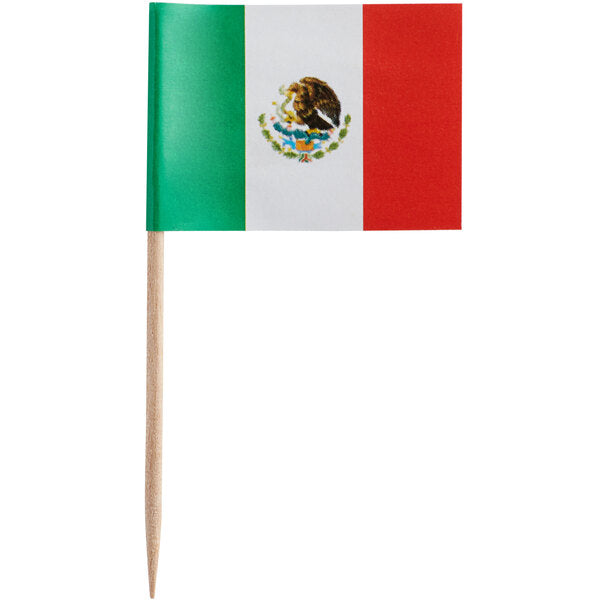 100 Mexico Mexican Flag 2.5" Mini-toothpicks