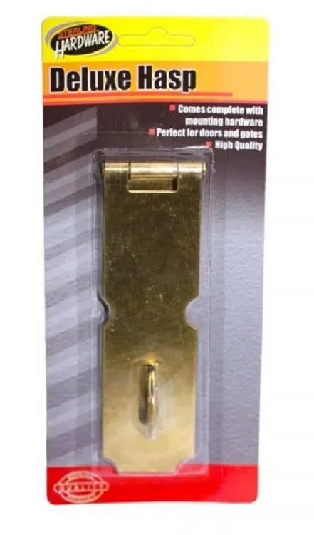 Iron Hasp w/ Brass Finish - Perfect for Doors and Gates!