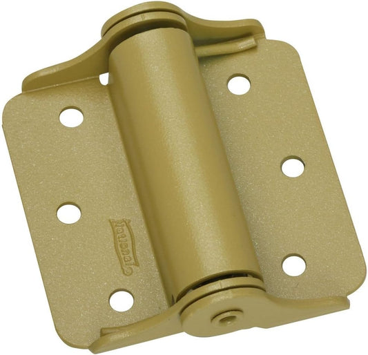 National Hardware N114-785 Spring Hinges in BakEnamel Brass 2 pack