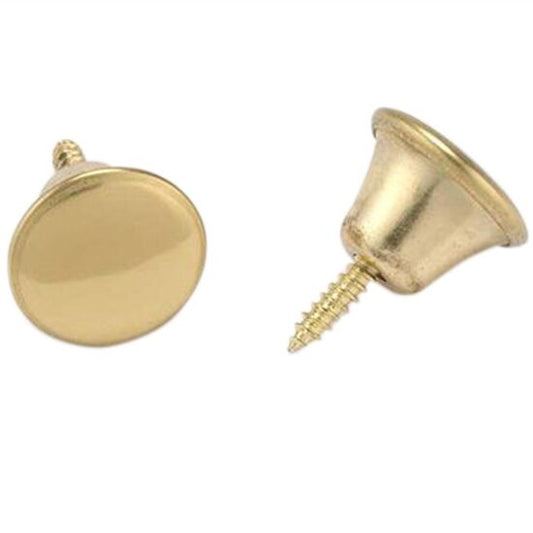 National Hardware V1861 Series N213-488 Cabinet Knob 1/2 in Steel Brass 2 Pack