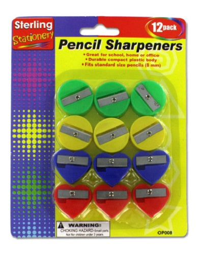 Fun Shape Pencil Sharpeners (12 Pack)