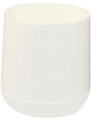 16 White 1" Plastic Chair Glide Tips