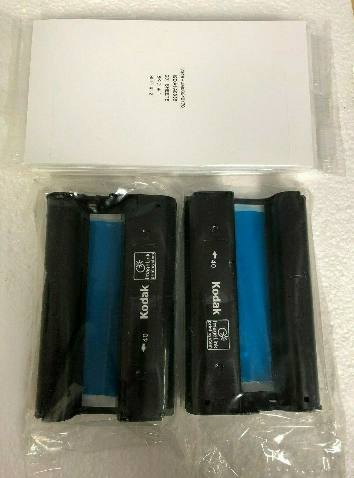 Kodak Easyshare PH-40 Color Ink Cartridges (2)  and 4 Paper Packs (80 Sheets)