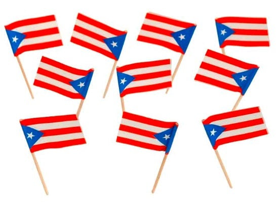 200 Puerto Rico Flag Toothpicks