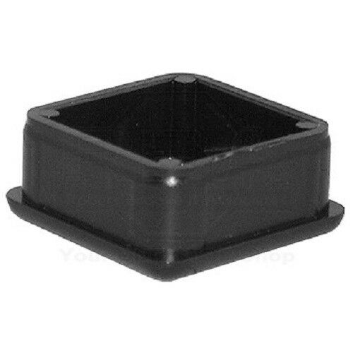 32 Plastic  1-1/4" O.D. x 1-1/8" I.D. Square Tubing Chair Glide Tips