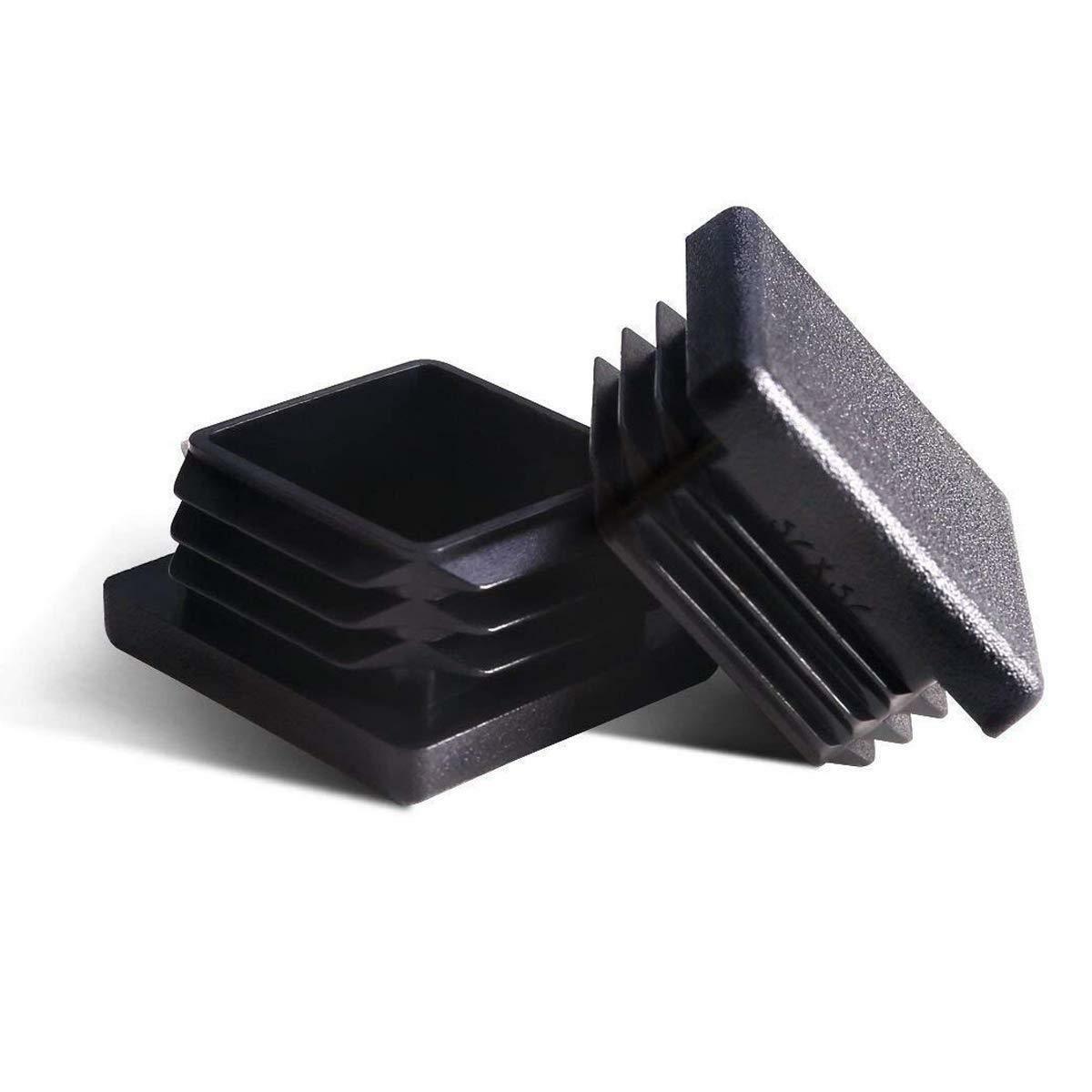 4 Plastic 1-1/2" O.D. x 1-3/8" I.D. Square Glide Tips