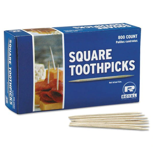 Royal Square Toothpicks (800 Ct Box)