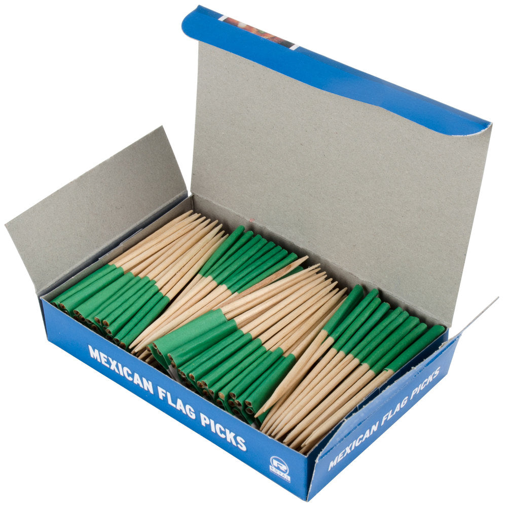 288 Mexican Flag Mini-toothpicks (2x 144 ct boxes)
