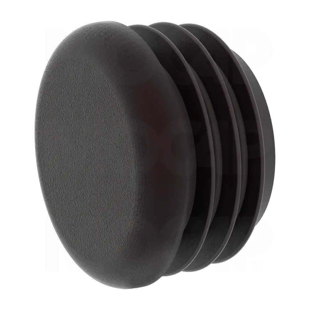 12 1.5" O.D. Round Tube Plug Ribbed Insert End Cap Glides 14-20 ga