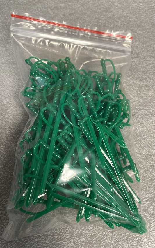 100 Pack Green Plastic Sword 3.25" Cocktail/Appetizer Picks