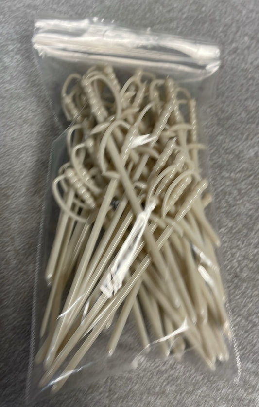 50 Pack White Plastic Sword 3.25" Cocktail/Appetizer Picks