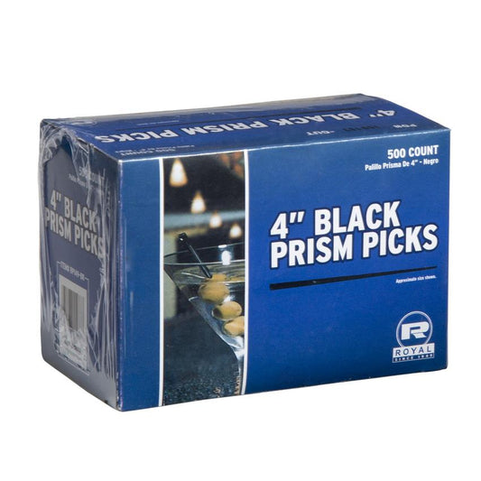 500/Box 4" Black Prism Picks