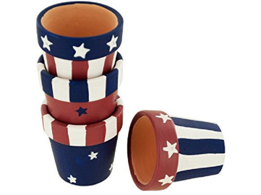 Americana Terra Cotta Napkin Rings Holders Set (set of 4)