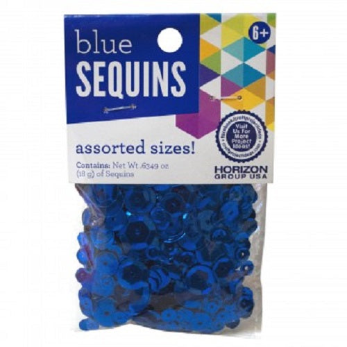 Blue Craft Sequins in Assorted Sizes (5 packs)