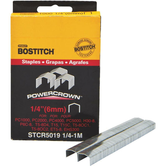 Bostitch Powercrown Tacker Staples 1/4" (1000-pack) STCR5019 1/4-1M