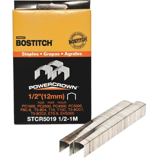 Bostitch Powercrown Tacker Staples 1/2" (1000-pack) STCR5019 1/2-1M